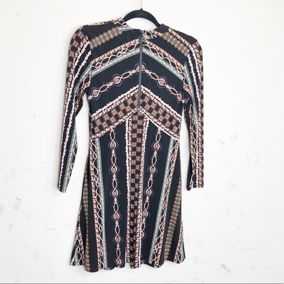 FREE People Stella jersey graphic chain print mini dress - Picture 3 of 12